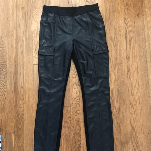 BCBG Maxazia women’s faux leather Black leggings, Size M - Picture 2 of 6